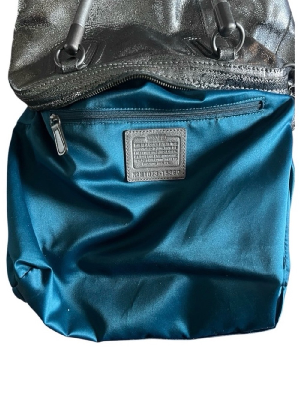 Coach Metallic Studded Shoulder Bag - Picture 5 of 7
